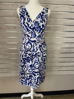 Lauren Ralph Lauren Blue and White Dress